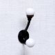 Black Double Loop Ceramic Iron Hooks